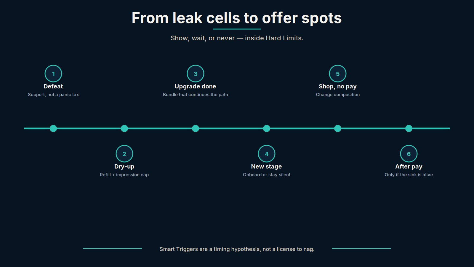 Leak moments and offer spots